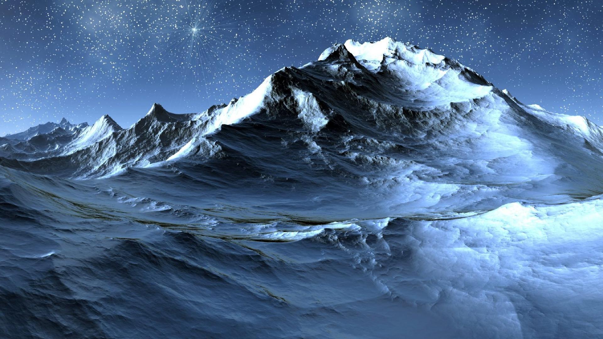 Night ice mountain wallpaper images